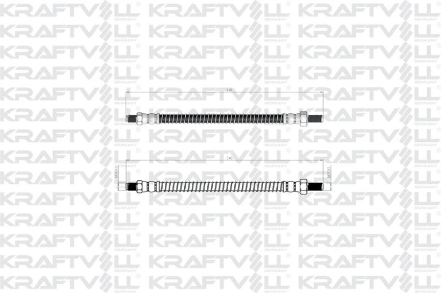 Ford On Fren Hortumu IC Sag Escort 80>85 - Kraftvoll 07080834
