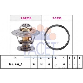 TERMOSTAT (87°) A6 2,0 94 97 ESCORT 1,6D 84 85 CORDOBA TOLEDO GOLF I 1,6 / 1,8 94 99 - FACET 7.8432