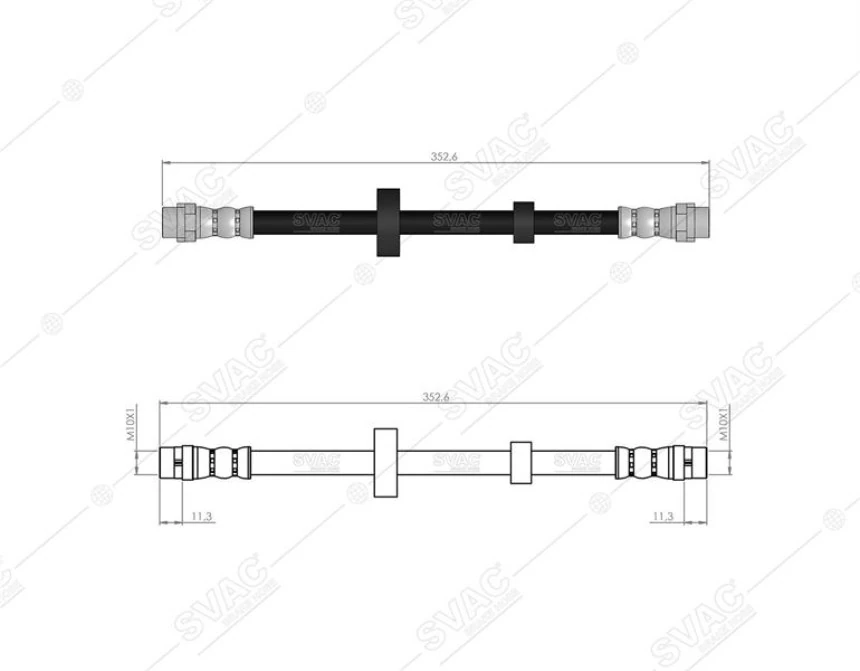 Vag On Fren Hortumu Transporter T4 91>95 - Svac 10-0106