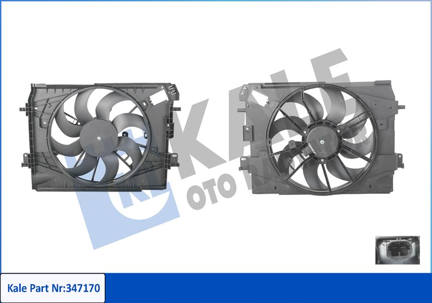 FAN MOTORU DAVLUMBAZLI DOKKER LODGY CLIO IV 1,5DCI - KALE 347170