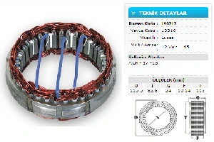 Unıversal Statör-Lucas 12v Acr 17-18 - Nursan-N190212