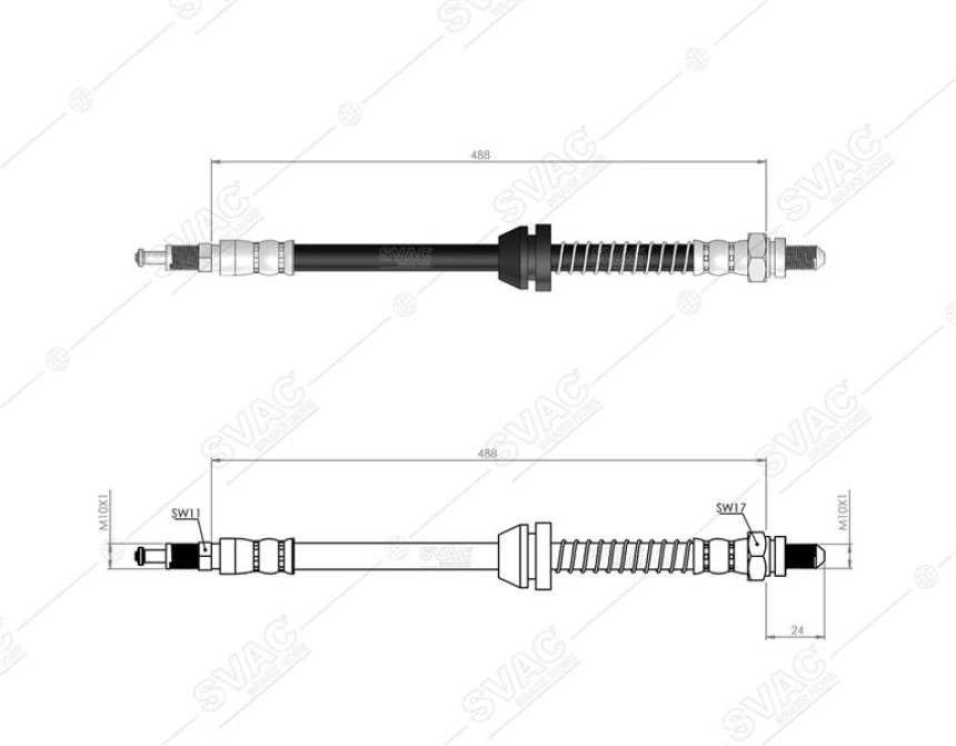 Ford On Fren Hortumu (sag / Sol) Ka 1,3 (96-08) - Svac 20-0173