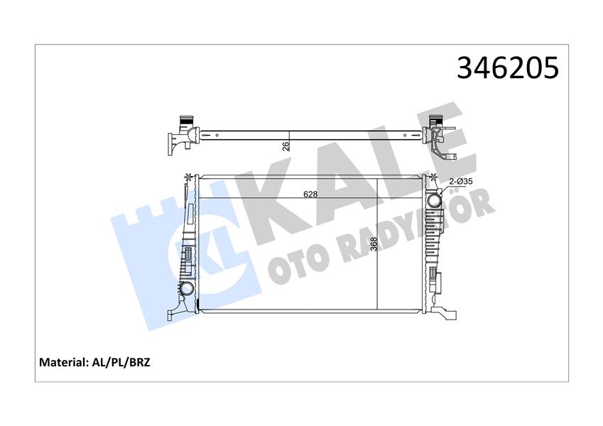 MOTOR RADYATORU DUSTER 1,5DCI 2010> - KALE 346205