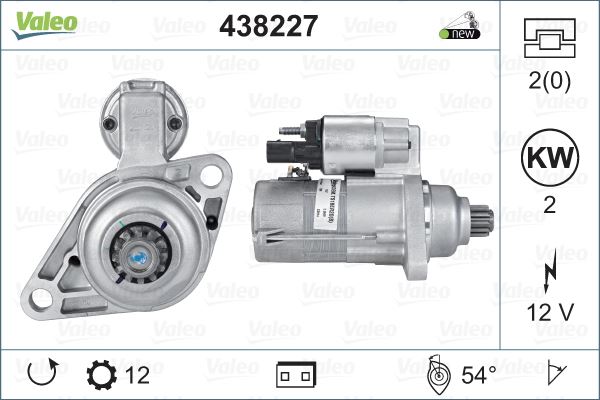 MARS MOTORU 12V 2,0KW 12DIS VALEO TIP ALTEA IBIZA - VALEO 438227