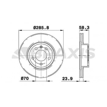 ON FREN DISK AYNASI HAVALI OMEGA B 2.0 94> - BRAXIS AE0752
