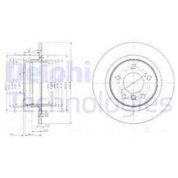 FREN DISKI ARKA BMW E81 E87 E90 - DELPHI BG3960