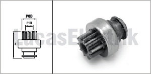 MARŞ DİŞLİSİ-10D MF 240TRK İNCE FREZE /DODGE /FORD /LEYLAND YATIK FREZE - LUCAS-TNT202