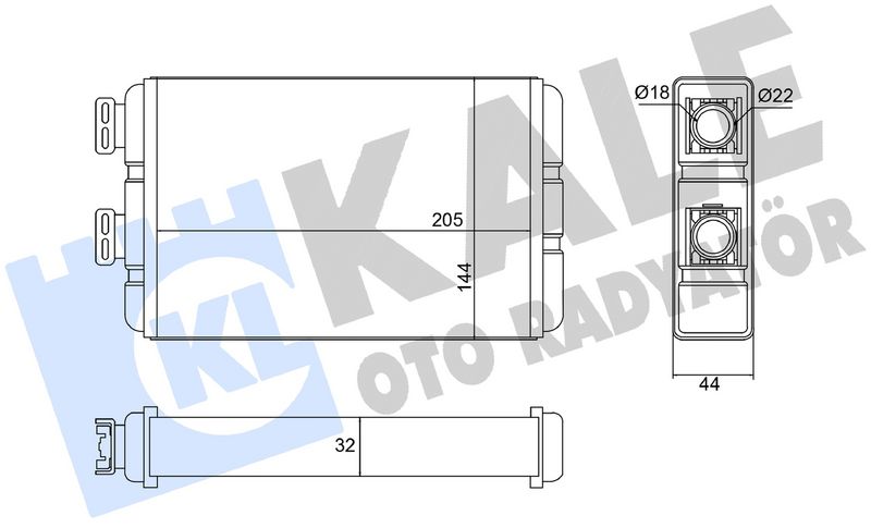 KALORIFER RADYATORU BMW E46 M43 M47 - KALE 370760
