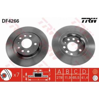 ARKA FREN DISKI VECTRA C SIGNUM - TRW DF4266