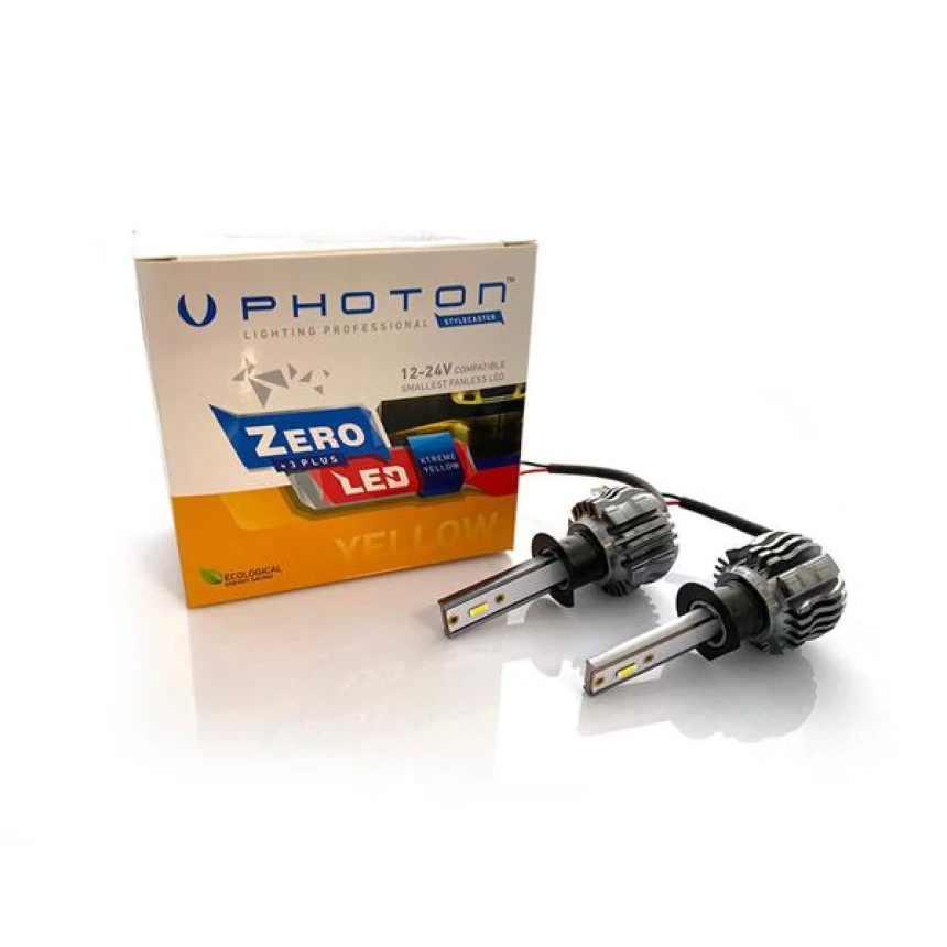 Unıversal Zero H1 Xtreme Yellow Fansız Led 12v-24v - Photon Zr3721 Xy