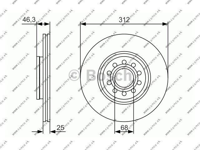 Vag On Fren Aynası Passat 1.6 / 1.9tdi / 2.0 / 1.8t 05> A4 01> A6 97> Superb 02> Exeo 09> - Bosch 0986479s23