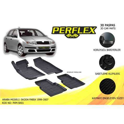 Vag Paspas 3d Havuzlu X-Mat Fabıa 1999-2007 - Perflex Pxm-Sk01