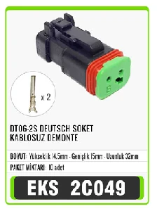 Unıversal Soket>dt06-2s Deutsch Kablosuz Demonte İş Makinasıs2068 - Eks-2c049