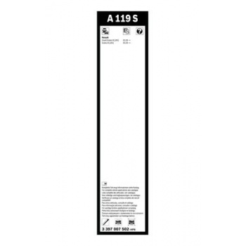 SILECEK SUPURGESI AEROTWIN 750 / 650mm A119S SCENIC III 09> - BOSCH 3397007502