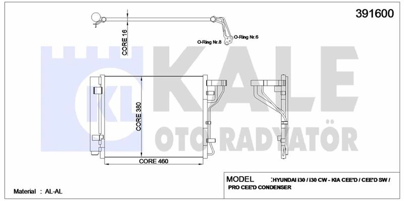 Hyundaı Klima Radyatoru Komple İ30 Ceed Dizel 2007 2012 - Kale 391600