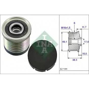 ALTERNATOR KASNAGI MASTER II 06> TRAFIC II 06> MEGANE II 04> LAGUNA II 01>07 19. DCI 2.0 DCI 2.5 DCI - INA 535003010