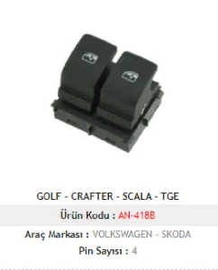 Unıversal Can Anahtarı>golf VII - Crafter - Tge Sol İkili - Beyaz İşik - Mcar-An418b