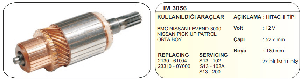 MARŞ KOLLEKTÖRÜ-HT 12V 11D BMC LEVEND 3000-NİSSAN 180 MM - REMARK-IM3056