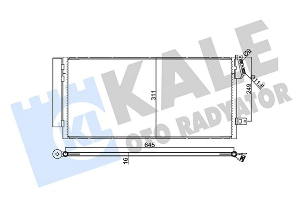 Fiat Klima Radyatoru Fiat Doblo 10> Combo 12> 1.3 Dmtj 1.6 Dmtj 2.0 Dmtj (669x293x16) - Kale 378300