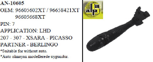 Unıversal Far Kolu Çubuğu>peugeot207 - 307 - Berlingo - Partner    >>şeritli/96605602xt-96658421xt - Mcar-An10605