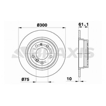 ARKA FREN DISKI BMW E34 90>95 - BRAXIS AE0447