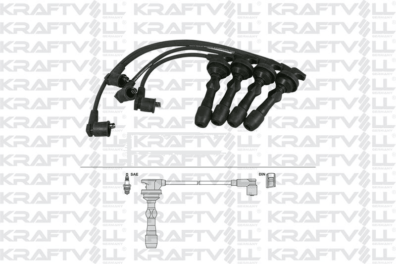 Hyundaı Bujı Kablosu Hyundaı İ10 1.2 16v 08-> Hyundaı İ20 1.2 16v 08-> (silikon Kablo) - Kraftvoll 05070245