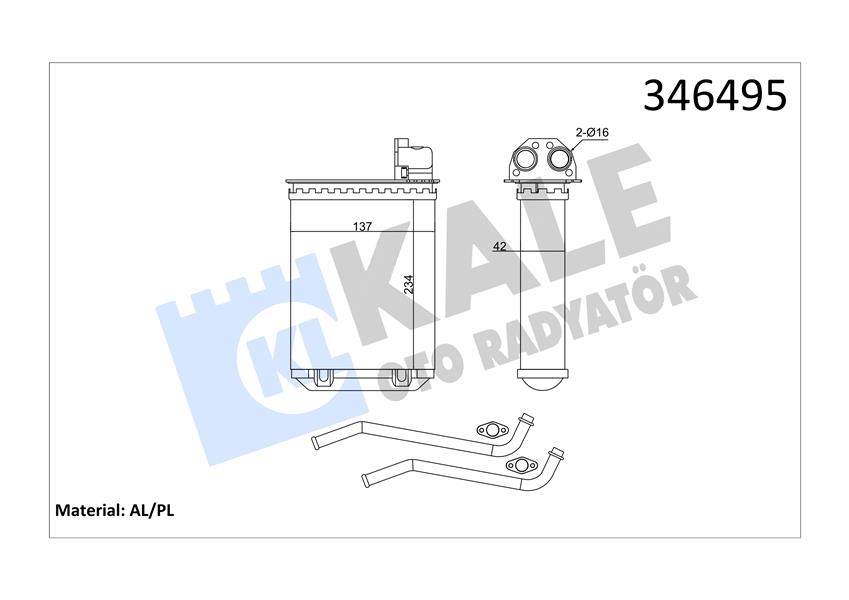 KALORIFER RADYATORU P205 P205 II P309 85> - KALE 346495