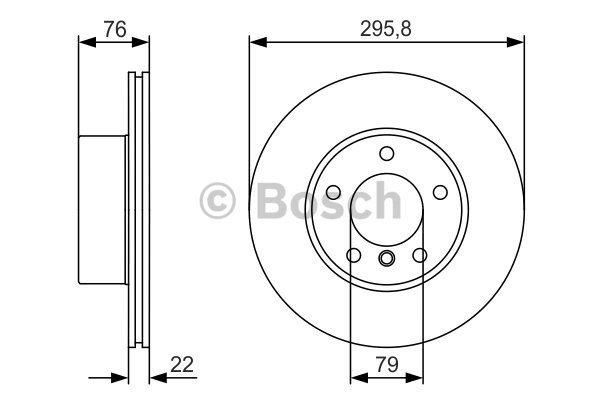 FREN DISKI ON BMW E39 96>03 - BOSCH 0986479R72