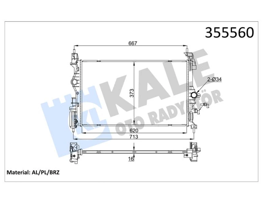 Opel Motor Su Radyatoru Corsa E 1,4i 2014> - Kale 355560