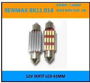 Unıversal 12v Sofit Led Ampül 41mm (set) - Benmax-Bx11014