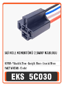 ROLE BAĞLANTI AYAĞI-4 KABLOLU 2,5MM - EKS-5C030