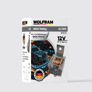 Unıversal Röle Çift Platinli Şeffaf 5 Uçlu Eco 12v 40 Amper **4 Platinli **bakır Kaplama - Wolfram-63205
