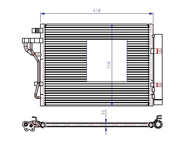 Kia Klima Radyatoru Kia Picanto 2011-> (475×348×16) - Orıs Cki610016