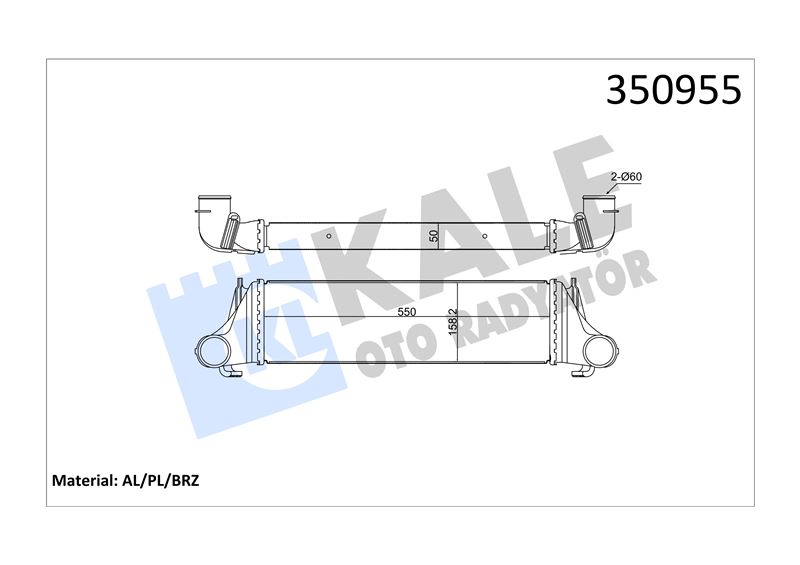 TURBO RADYATORU BMW  X5 E53 M57 - KALE 350955