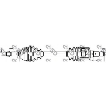 ON AKS KOMPLE SOL FOCUS 1,8TD 2.0 16V  98>05 (DIS FREZE:25, IC FREZE:26, CONTA CAPI:53,38 BOY:613MM) - GSP 218101