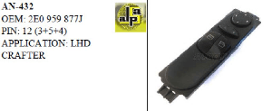 AYNA KUMANDA ANAHTARI>VW CRAFTER  - SOL ÇİFTLİ -    >>2E0959877J - MCAR-AN432