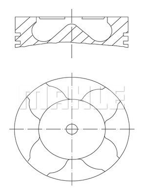 MOTOR PISTON SEGMAN LINEA DOBLO III 1,6 MULTIJET 105HP EURO 5 MOTOR (79.50MM / (0,40) - MAHLE 007PI00163002