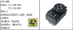 AYNA KUMANDA ANAHTARI>FIAT ALBEA - PALIO - LINEA - DOBLO AYNA AYAR AN. >>735298499/735316891 AN0793 - MCAR-AN290