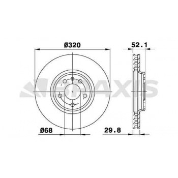 ON FREN AYNASI HAVALI SAG SOL AUDI A4 A5 Q5 (320X30MM) 08>> - BRAXIS AD0309