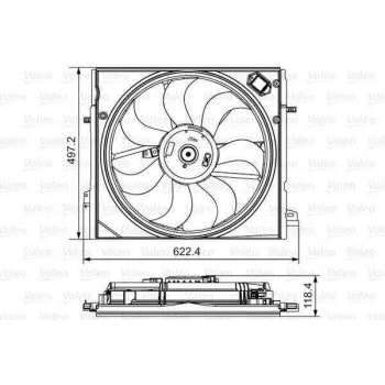 RADYATOR FANI KOMPLE NISSAN QASHQAI 1.2-1.5-1.6 J11 KASA 2013- XTRAIL T32 2014- - VALEO 698582