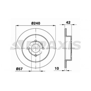ARKA FREN DISKI (5 BIJON) ASTRA H MERIVA B CORSA C ASTRA G 2,0DI 2,0 16V 1,8 16V 02 / 98>2,0DTI 16V - BRAXIS AE0031