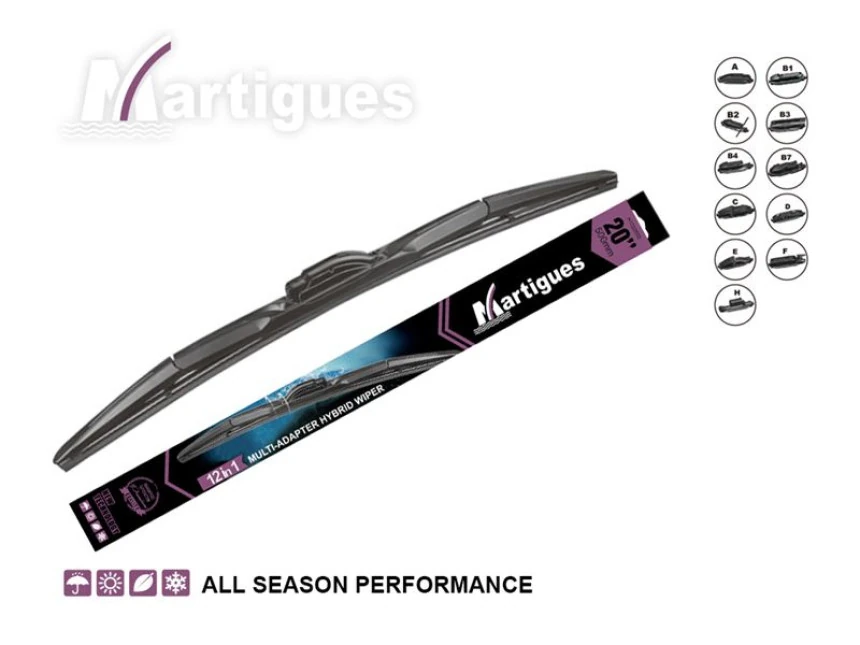 Unıversal Silecek Supurgesi Hibrit 11 Aparatlı 650mm 26 İnc - Martıgues H1026650