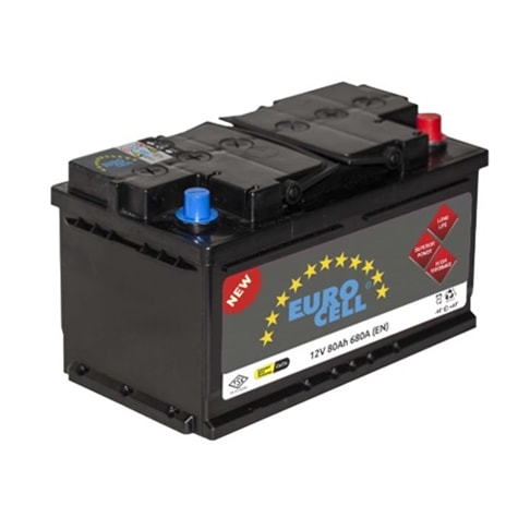 AKU 12V 80 AH L4B (315×175×175) ALCAK TIRNAKLI - EUROCELL 8699358520074