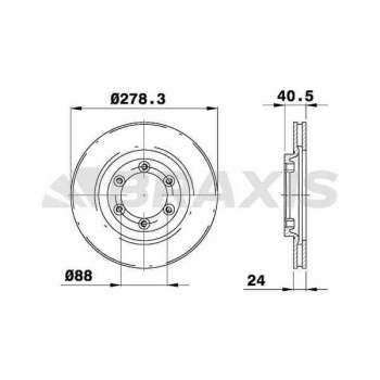ON FREN DISK AYNASI SSANGYONG MUSSO REXTON 2.9TD - BRAXIS AE0638