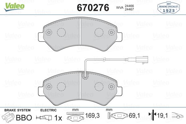 ON FREN BALATASI DUCATO III BOXER III JUMPER III 2.2HDI 3.0HDI 16Q / 20Q 06> KARSAN JEST 14> - VALEO 670276