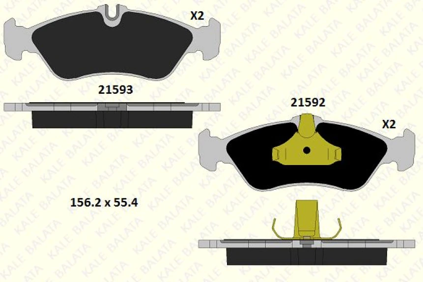Mercedes Fren Balatası Arka Sprinter 96>06 Lt 28 35 46 96> - Kale B 21592 188 15 Ans