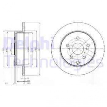 ARKA FREN DISK AYNASI DUZ TOYOTA RAV 4 III VVT-I 06-13 (281X5) - DELPHI BG4115