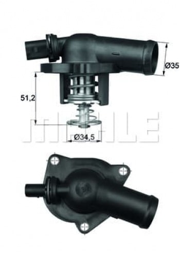 TERMOSTAT (109°) GOLF IV BORA A2 1,6FSI LUPO 1,4FSI - MAHLE TI17109