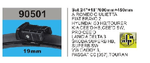SİLGİ PALETİ-BANANA (X2) HYUNDAI I30 610/450 TK. SKODA SUPERB - RBW-90501