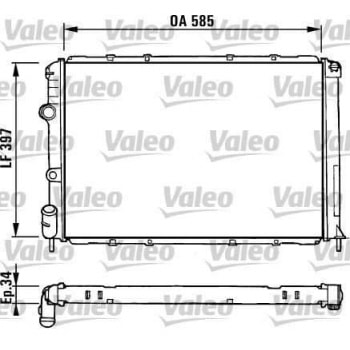 MOTOR RADYATORU MEGANE I 1,9D (585X397,5X34,5) 96> - VALEO 731380